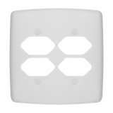 Placa para Quatro Tomada  4x4 - Mônaco